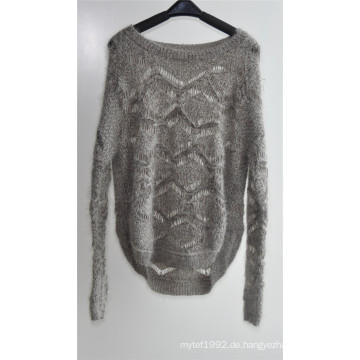 Damen Winter Fancy Garn Strick Pullover Pullover